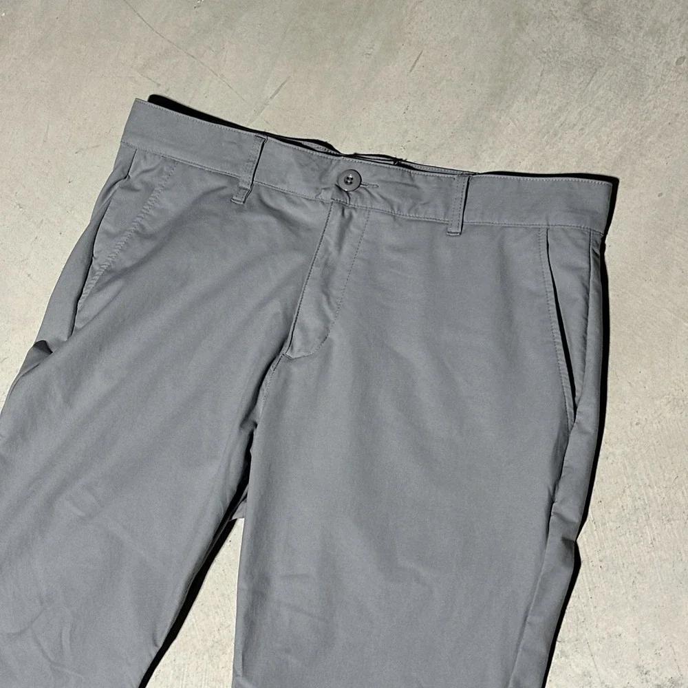 Mugsy Pants Men's Jacks Golf Gray Performance Tech Chino Size 36x30 Actual 36x32 - Picture 2 of 10